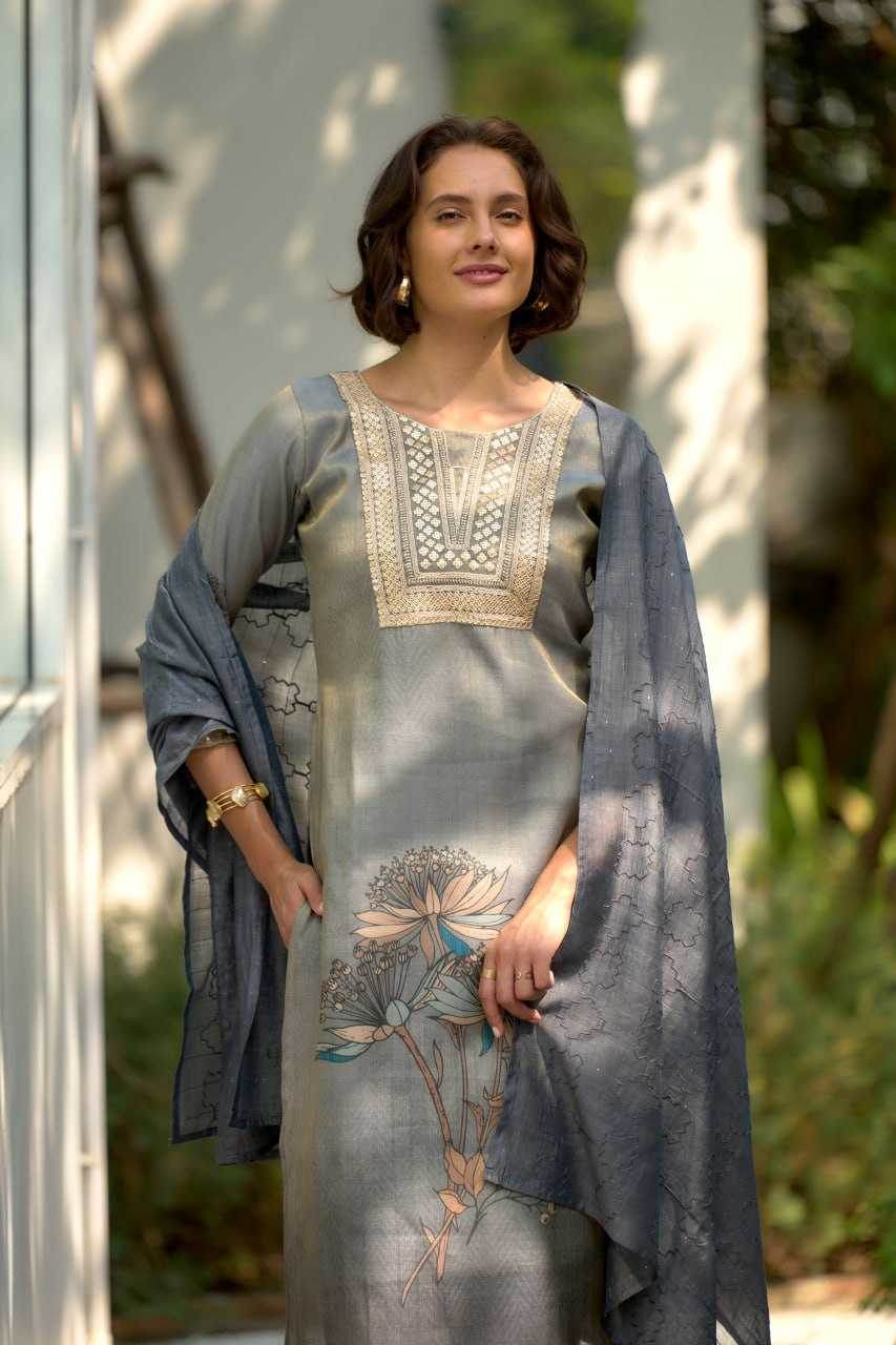 Tissue Embroidered Kurtis - MYLUXURY LANE ENTERPRISE